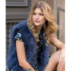 Yumi Kim "Away We Go" Feather Vest (Navy)